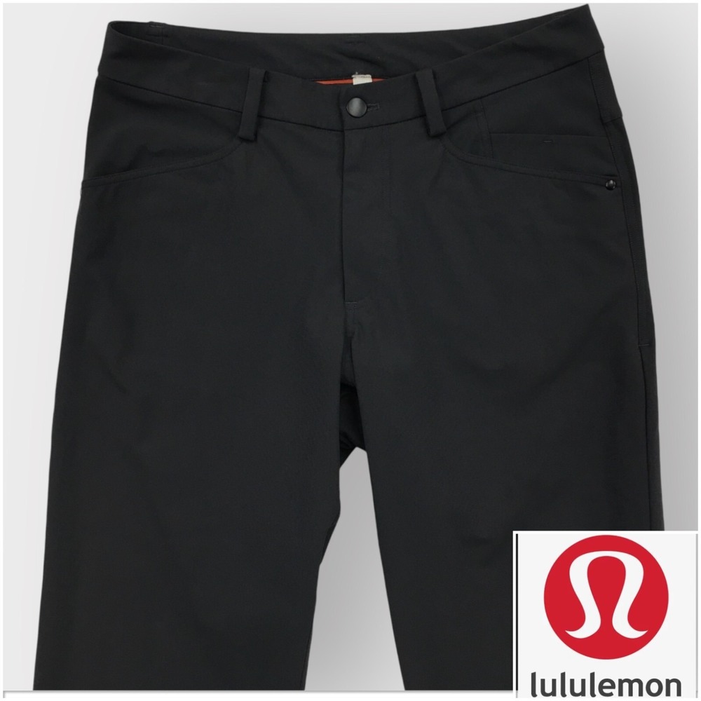 Lululemon Mens Pants Slim Fit 5 Pocket Gray Chino Size 32 x 30 Stretch
